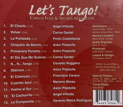 Let's Tango - Back Cover